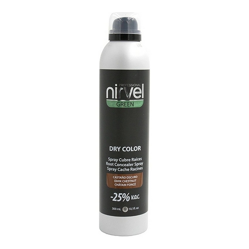 Cover Up Spray for Grey Hair Green Dry Color Nirvel 8435054666384 Dark