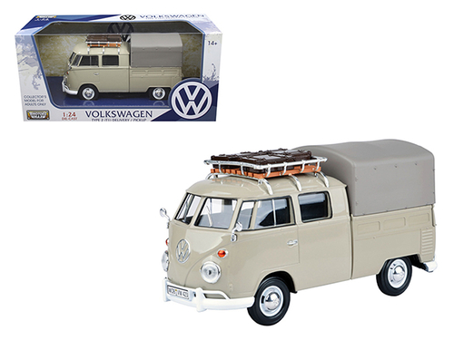 Volkswagen Type 2 (T1) Delivery Pickup Truck Beige 1/24 Diecast Model
