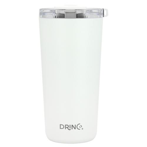 DRINCO® Seattle 20oz Insulated Tumbler Spill Proof Lid w/straw-White