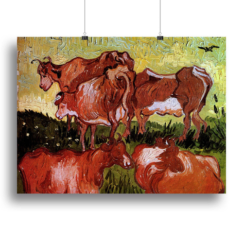 Cows after Jordaens by Van Gogh Canvas Print or Poster