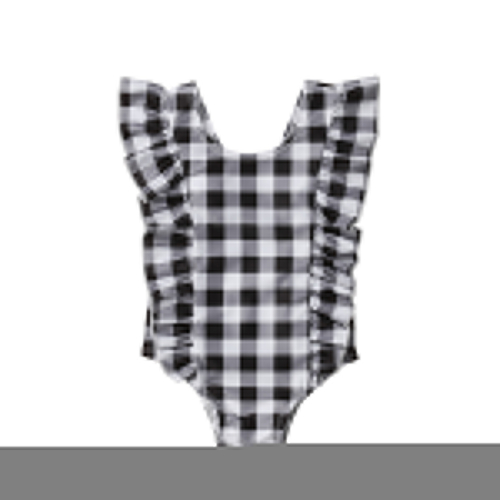 Newborn Baby Girls Swimwear Plaid Sleeveless