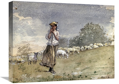 Global Gallery GCS-268126-22-142 22 in. Tending Sheep, Houghton Fa