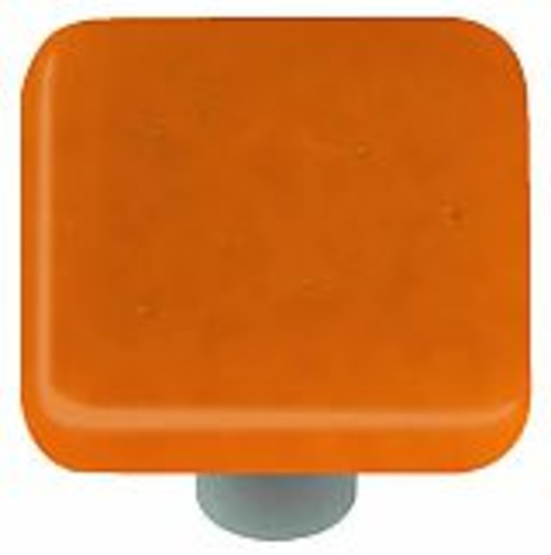 Hot Knobs HK1044-KA Burnt Orange Square Glass Cabinet Knob - Aluminum