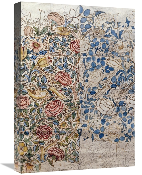 Global Gallery GCS-268324-22-142 22 in. Design for Chintz - Rose Art P