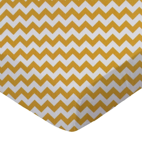 SheetWorld Fitted Changing Pad Cover Sheet - 100% Cotton Woven - Gold