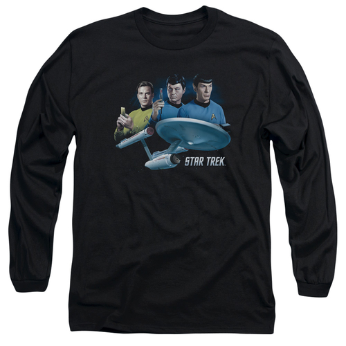 Trevco CBS1325-AL-6 Star Trek & Main Three Long Sleeve Cotton Adult 18