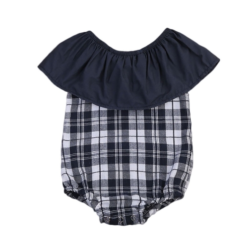 Babies Plaids Bodysuit Cute Newborn Infant Baby