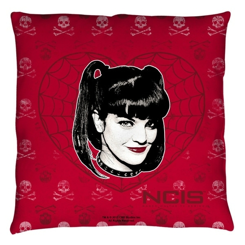 Trevco CBS1486-PLO3-16x16 Ncis-Abby Heart - Throw Pillow, White - 