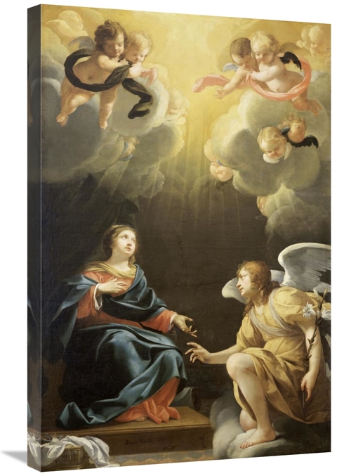 30 in. Annunciation Art Print - Simon Vouet