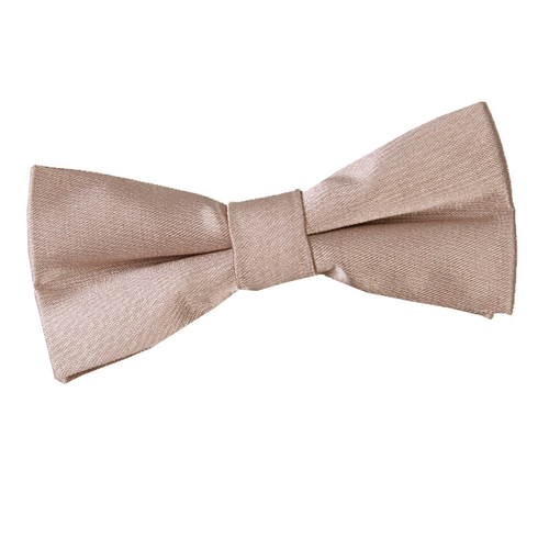 Plain Satin Pre-Tied Bow Tie - Boys - Mocha Brown