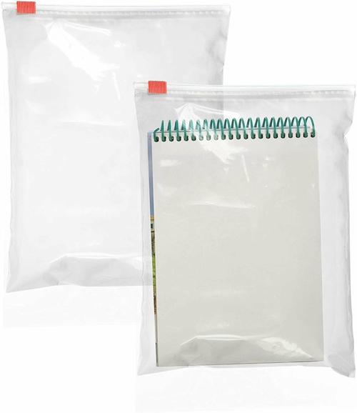 Pack of 100 Slider Zipper Bags 9 x 12. Clear Poly Bags 9x12. Thickness