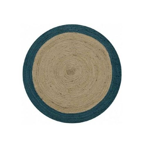 Dot Border Aqua Cayman Round Rug
