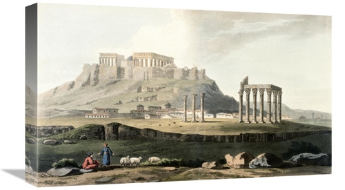 Global Gallery GCS-277999-22-142 22 in. Ruins of Hadrians Temple From 