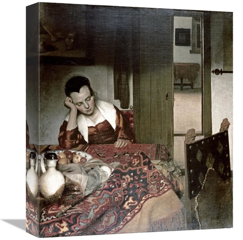 Global Gallery GCS-281415-16-142 16 in. Girl Asleep at a Table Art Pri