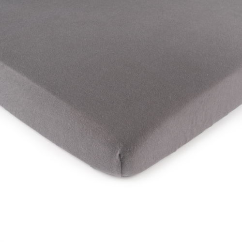 SheetWorld Fitted Moses Basket Sheet - 100% Cotton Jersey - Dark Grey,