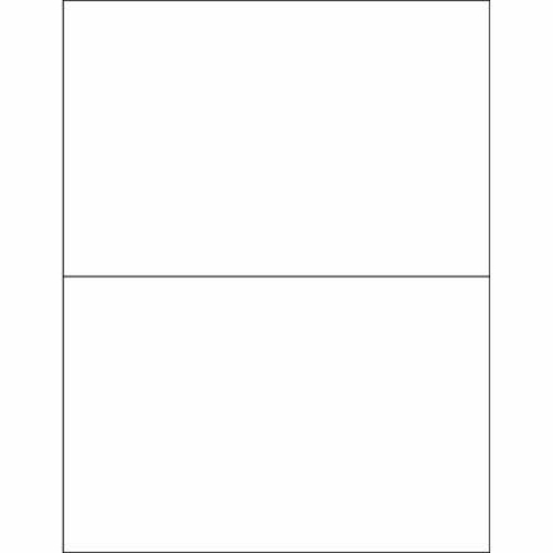 Box Partners LL205 8.5 x 5.5 in. Glossy White Rectangle Laser Labels -