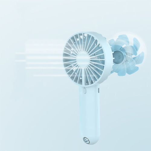 Simple Solid Color New Mini Creative Double Leaf Small Fan Portable US