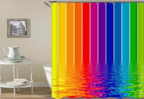 Melting Rainbow Colors Shower Curtain