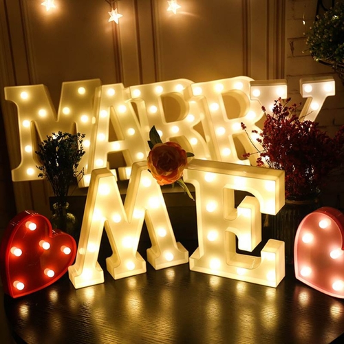 DIY Christmas Light Marquee Sign Alphabet 3D Wall