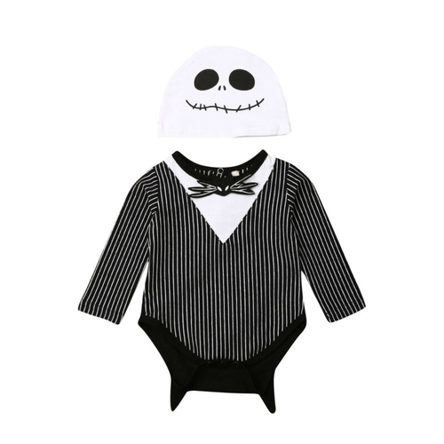 Newborn Baby Boy Halloween Costume Stripe Romper