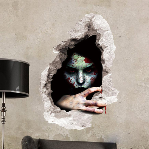 Halloween 3D Terror Wall Sticker RemovableThriller