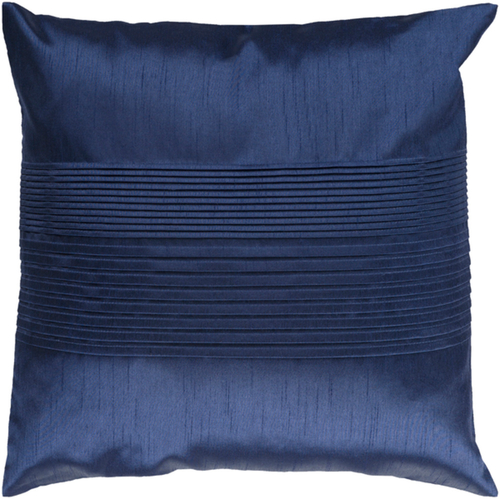 Surya HH029-2222 Solid Pleated Pillow Cover - Navy - 22 x 22 x 0.25 in