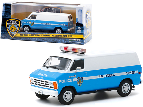 1987 Dodge Ram B250 Van Blue and White \New York City Police