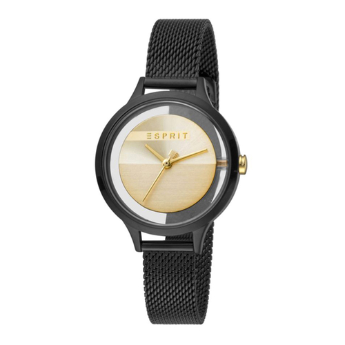 Esprit ES1L088M0045 Lucid Gold Black Mesh Ladies Watch