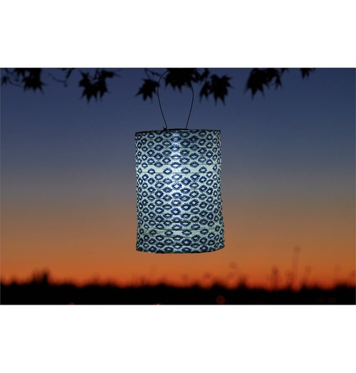 Allsop Home & Garden 31593 Soji Printed Cylinder Lantern, Tribal D