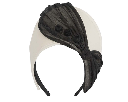 Cream & black crown winter fascinator