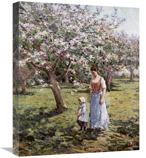 22 in. Promenade Among the Blossoms Art Print - Theodore Robinson