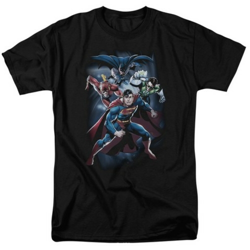 Trevco Jla-Cosmic Crew Short Sleeve Adult 18-1 Tee- Black - Small