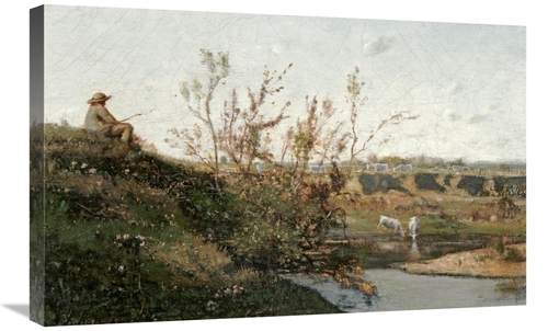 Global Gallery GCS-266501-30-142 30 in. LAbreuvoir Art Print - Henri-J