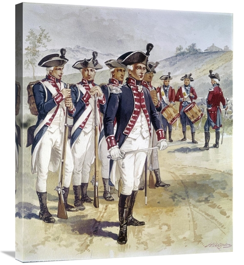 Global Gallery GCS-279020-30-142 30 in. Infantry & Musicians Art Print