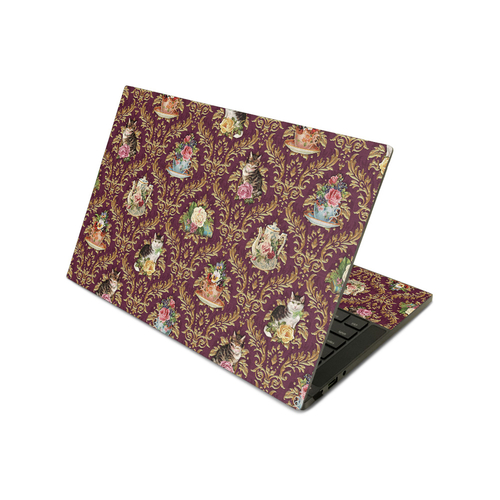 MightySkins RABLST1319-Teatime Cat Damask Skin for Razer Blade Stealth