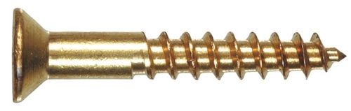 Hillman 385726 9 x 1 in. Brass Wood Screws  Box of 100
