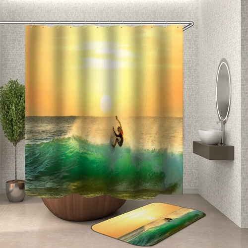 Sunset Surf Shower Curtain