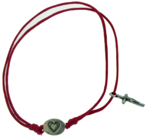 Solid Rock Jewelry 144657 Fuchsia Cotton Adjustable Friendship with 2-