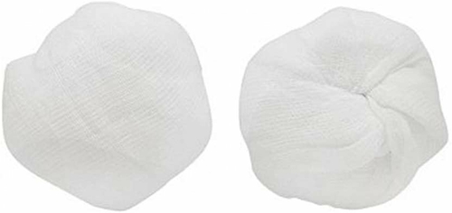 Dukal Round Fluff Sponges 4". Case of 1000 Cotton sponges for Wound