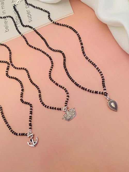 Vibrant GermanSilver Plated Mangalsutra Combo