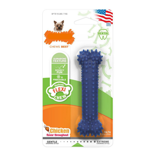 Dog chewing toy Nylabone Plaque Attacker Natural Size L Chicken