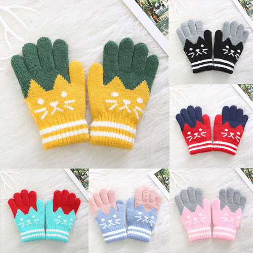 Child Kids Winter Warm Thick Gloves Baby Girls