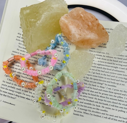 Women and Girls Hair Tie Import Korean Fashion Simple (Pack of 6) 