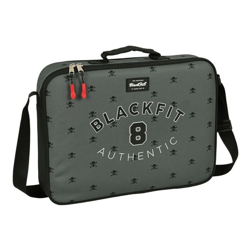 School Satchel BlackFit8 Skull Black Grey 38 x 28 x 6 cm