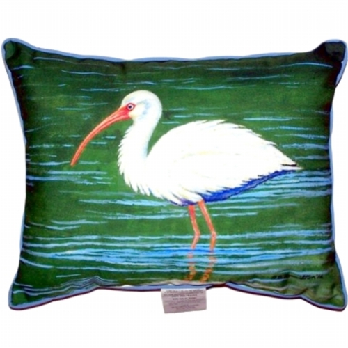 Betsy Drake HJ378 Dicks White Ibis Large Indoor & Outdoor Pillow