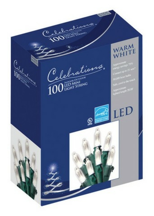 Celebrations 40840-71 T5 Clear Mini LED 100 Light Set