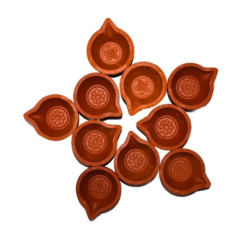 Udgamy Clay Small Diya (5.8 cm x 5 cm x 2.1 cm, Set of 30)