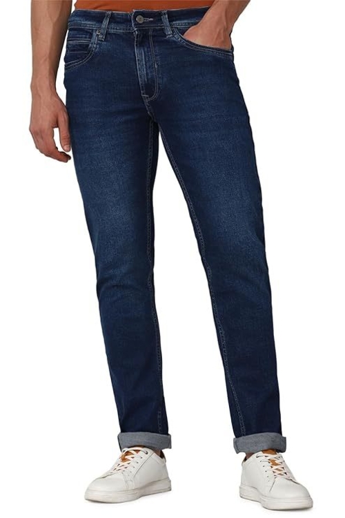 Men Classic Straigh fit Jeans (Size-L) (Color-BLUE)