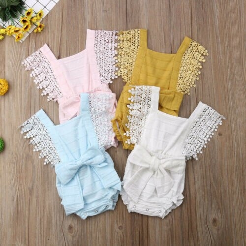 0 18M Summer Newborn Baby Girl Lace Sleeveless