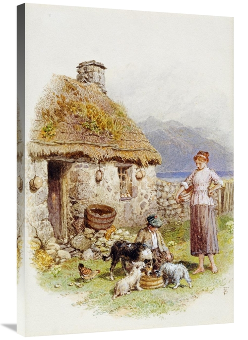 Global Gallery GCS-266334-36-142 36 in. A Highland Cottage Art Print -
